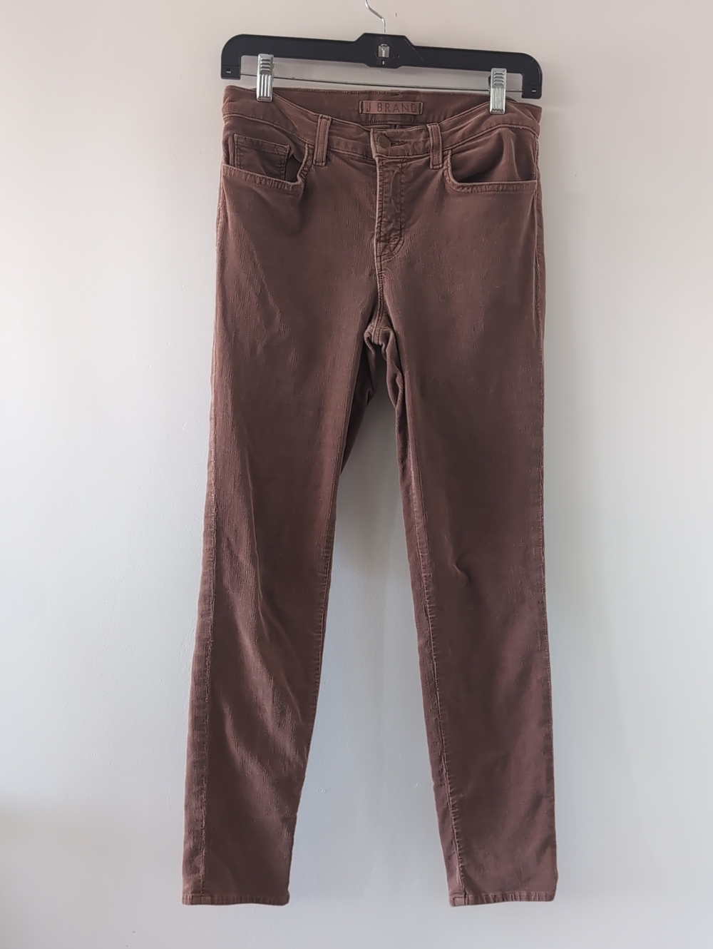 J Brand Corduroy Henna Skinny Leg Jeans in Cocoa Color Size 28